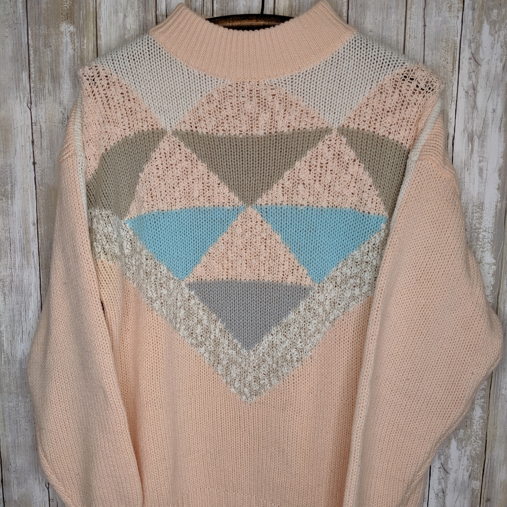 Vintage Knit Sweater Mock Neck - Picture 4 of 8